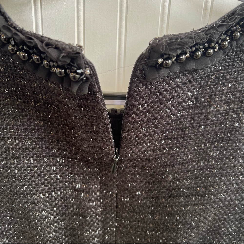 Talbots Black Sparkle Tweed Sheath Dress - Picture 7 of 8